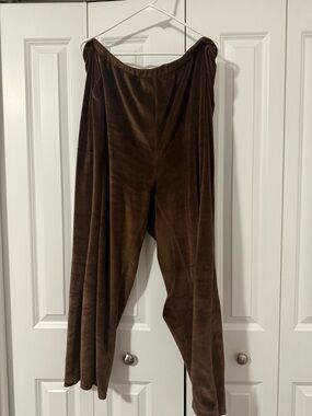 Benard Sport Brown Wide-Leg PLUS Pants/trousers | size 2X